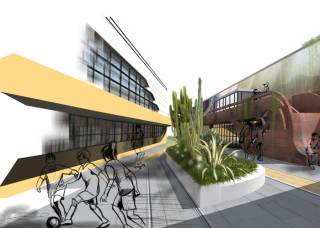 Foto a colori progetto dell\'area Stazione di Testa di Napoli 2