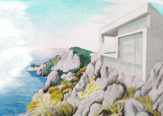 Foto a colori progetto Villa Mediterranea