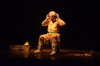 L\'attore faceva finta di essere in elicottero.