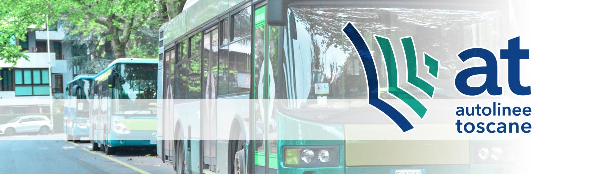 immagine con bus e logo autolinee toscane